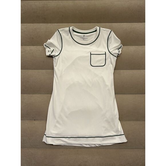 Tuckernuck TNUCK Sport White Robin Athletic Dress Large Short Sleeve Tennis Prep - Picture 1 of 8